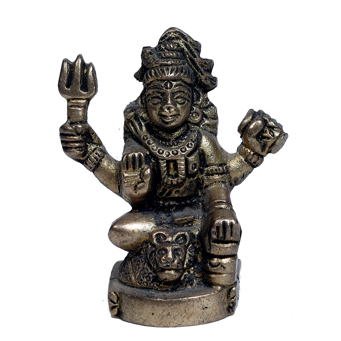 Brass Murti Lord Shiva Ji Mahadev - 2 × 2 Inches | 3 × 2.5 Inches | For Pooja Temple | Home Decor | Office & Mandir Decoration And Gifts