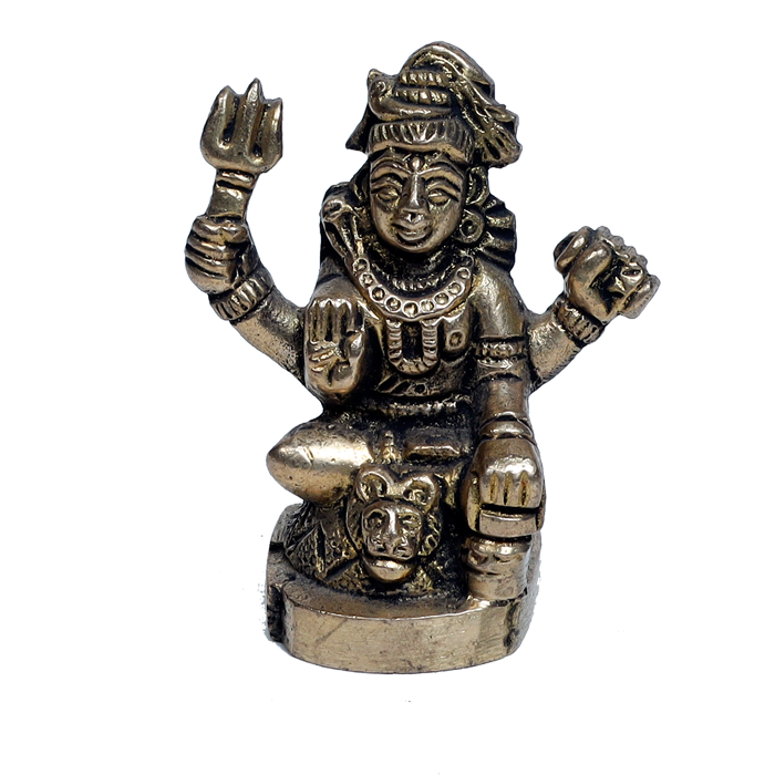 Brass Murti Lord Shiva Ji Mahadev - 2 × 2 Inches | 2.5 × 2 Inches | For Pooja Temple | Home Decor | Office & Mandir Decoration And Gifts