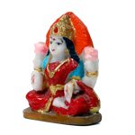 Goddess Lakshmi Mata Is Sitting On Throne | Marble Dust Murti Idol - 3 x 2 Inches | For Pooja Temple | Home Decor | Office Decoration | Mandir Decoration And Gifts