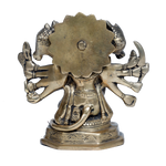 Brass Murti Panchmukhi Hanuman Ji - 7 × 6.5 Inches | For Pooja Temple | Home Decor | Office & Mandir Decoration And Gifts