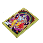 Lord Krishna And Goddess Radha Photo Frame - 7 x 5 Inches | For Pooja Temple | Home Decor | Office Decoration | Mandir Decoration And Gifts