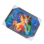 Goddess Radha And Lord Krishan Photo Frame - 25 × 19 Inches | For Pooja Temple | Home Decor And Gifts