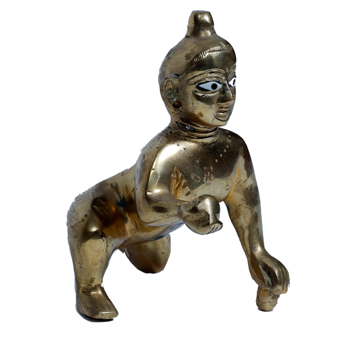 Brass Murti 7 No. Laddu Gopal | Laddu Gopal For Janmashtami Special - 6 × 3.5 Inches | For Pooja Temple | Home Decor | Office & Mandir Decoration And Gifts