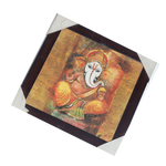 Lord Ganesha Photo Frame - 11 × 11 Inches | For Pooja Temple | Home Decor And Gifts