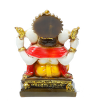 Lord Ganesha Is Sitting On The Throne | Marble Dust Murti Idol - 6 × 4 Inches | For Pooja Temple | Home Decor | Office Decoration | Mandir Decoration And Gifts