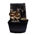 Lord Shiva Family Smoke Water Fountain With Lightning Effect - 8 × 4Inches | For Pooja Temple | Home Decor | Mandir Decoration And Gifts