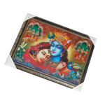 Goddess Radha And Lord Krishan 3D Photo Frame - 14 × 17 Inches | For Pooja Temple | Home Decor And Gifts