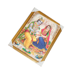Goddess Radha And Lord Krishan Photo Frame - 26 × 20 Inches | For Pooja Temple | Home Decor And Gifts
