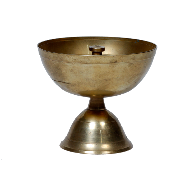 Brass Devdas Diya Oil Puja Lamp Engraved Design - 4 × 4.5 Inches | 4 × 5 Inches | For Pooja Temple | Home And Mandir Decoration And Gifts