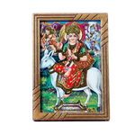 Goddess Sheetala Mata Is Sitting On Donkey Photo Frame - 5 × 3 Inches | For Pooja Temple | Home Decor | Office & Mandir Decoration And Gifts