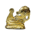 Brass Murti Lord Vishnu And Goddess Lakshmi Ji - 4 × 3 Inches | For Pooja Temple | Home Decor | Office & Mandir Decoration And Gifts