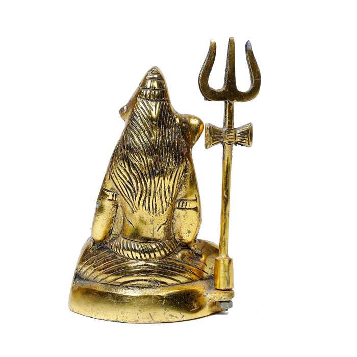 Brass Murti Lord Shiva Ji Mahadev - 6 × 4 Inches | For Pooja Temple | Home Decor | Office & Mandir Decoration And Gifts