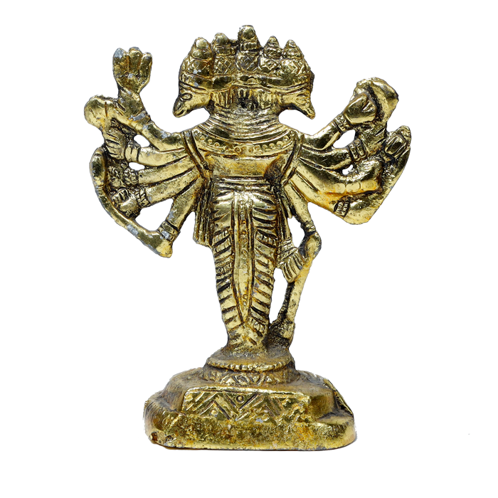 Brass Murti Lord Panchmukhi Hanuman Ji - 5 × 4 Inches | For Pooja Temple | Home Decor | Office & Mandir Decoration And Gifts