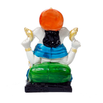 Lord Ganesha Is Sitting On The Stool | Marble Dust Murti Idol - 5 × 3 Inches | For Pooja Temple | Home Decor | Office Decoration | Mandir Decoration And Gifts