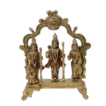 Brass Murti 4 No. Lord Ram Darbar - 6 × 4.5 Inches | For Pooja Temple | Home Decor | Office & Mandir Decoration And Gifts
