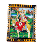 Goddess Sheetala Mata Is Sitting On Donkey | Photo Frame - 8 x 6 Inches | For Pooja Temple | Home Decor | Office Decoration | Mandir Decoration And Gifts