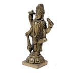 Brass Murti Lord Vishnu Bhagwan - 3.5 × 2 Inches | For Pooja Temple | Home Decor | Office & Mandir Decoration And Gifts