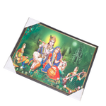 Goddess Radha And Lord Krishan Photo Frame - 25 × 19 Inches | For Pooja Temple | Home Decor And Gifts