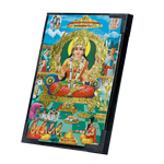 Goddess Santoshi Is Sitting On Throne Mata Photo Frame - 7 × 5 Inches | For Pooja Temple | Home Decor | Office Decoration | Mandir Decoration And Gifts