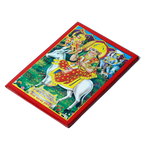 Goddess Sheetala Mata Is Sitting on Donkey Photo Frame - 7 x 5 Inches | For Pooja Temple | Home Decor | Office Decoration | Mandir Decoration And Gifts