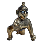 Brass Murti 3 No. Laddu Gopal | Laddu Gopal For Janmashtami Special - 4 × 3 Inches | For Pooja Temple | Home Decor | Office & Mandir Decoration And Gifts