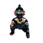 Brass Black Murti 2 No. Laddu Gopal | Laddu Gopal For Janmashtami Special - 3 × 2 Inches | For Pooja Temple | Home Decor | Office & Mandir Decoration And Gifts