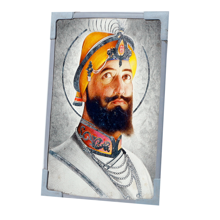 Guru Govind Singh Sahib Ji Saroop Sikh Photo Frame - 7 × 5 Inches | For Pooja Temple | Home Decor | Office Decoration | Mandir Decoration And Gifts