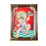 Lord Hanuman Ji Holding a Mountain In His Hand Photo Frame - 8 x 6 Inches | For Pooja Temple | Home Decor | Office Decoration | Mandir Decoration And Gifts