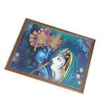 Goddess Radha And Lord Krishan Photo Frame - 26 × 20 Inches | For Pooja Temple | Home Decor And Gifts