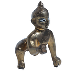 Brass Murti 5 No. Laddu Gopal | Laddu Gopal For Janmashtami Special - 5.5 × 3 Inches | For Pooja Temple | Home Decor | Office & Mandir Decoration And Gifts