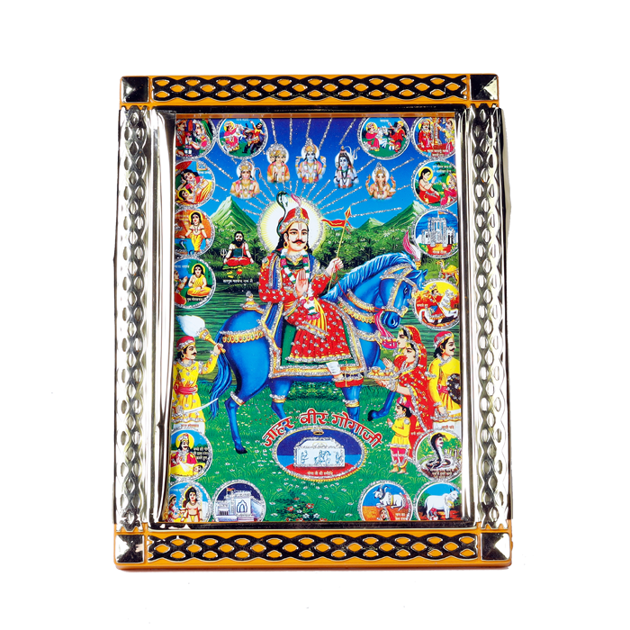 Jahar veer Goga Ji Maharaj Photo Frame - 8 x 6 Inches | For Pooja Temple | Home Decor | Office Decoration | Mandir Decoration And Gifts
