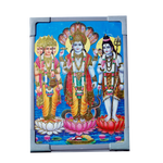Lord Shiva, Lord Vishnu And Satyanarayana Bhagwan Photo Frame - 7 × 5 Inches | For Pooja Temple | Home Decor | Office Decoration | Mandir Decoration And Gifts