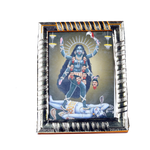 Maa Kaali Standing On Lord Shiva Photo Frame - 8 x 6 Inches | For Pooja Temple | Home Decor | Office Decoration | Mandir Decoration And Gifts