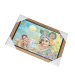 Goddess Radha And Lord Krishan Photo Frame - 20 × 15 Inches | For Pooja Temple | Home Decor And Gifts