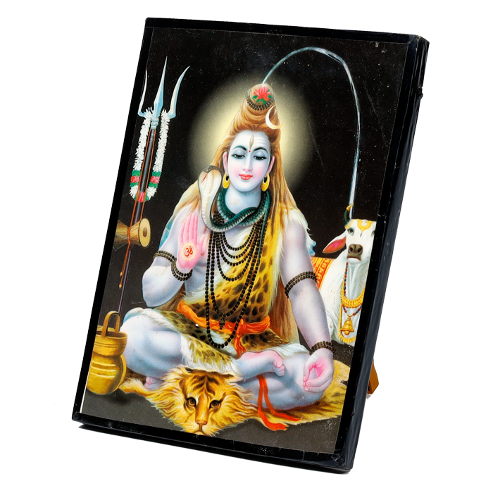 Lord Shiva Ji Mahadev Photo Frame - 8 x 6 Inches | For Pooja Temple | Home Decor | Office Decoration | Mandir Decoration And Gifts