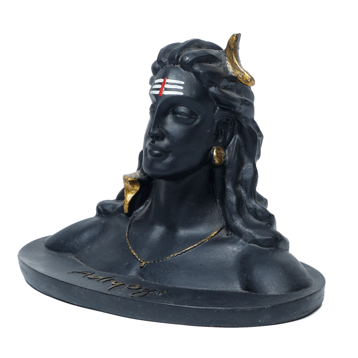Lord Adiyogi Shiva Murti - 5 × 6 Inches | For Pooja Temple | Home Decor | Office & Mandir Decoration | Car Dashboard And Gifts