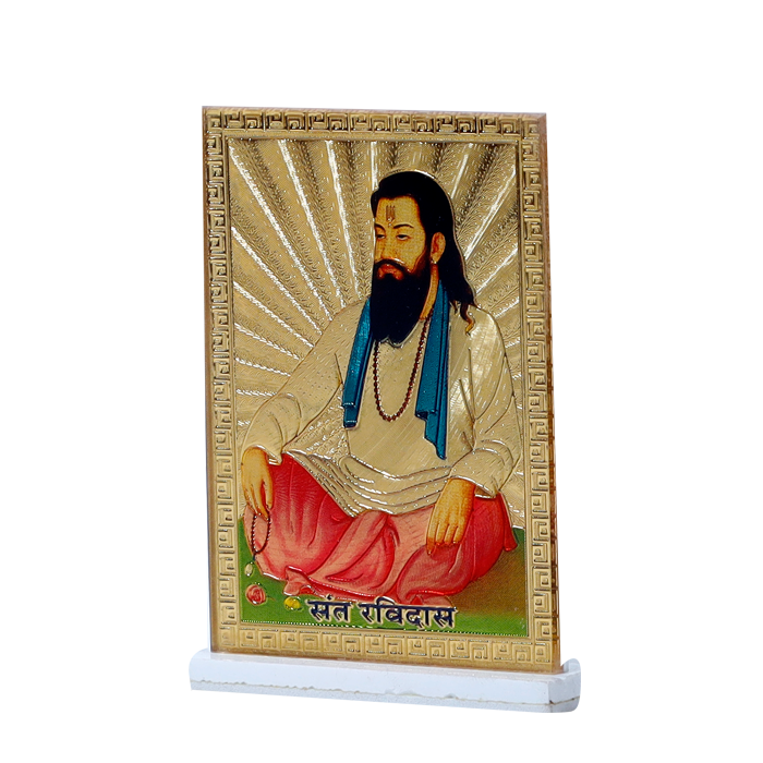 Sant Ravidas Maharaj Photo - 4 × 2 Inches | For Pooja Temple | Home Decor | Car Dashboard | Office & Mandir Decoration And Gifts