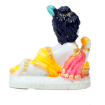 Lord Krishna Is Sitting On Throne | Marble Dust Murti Idol - 3 x 3 Inches | For Pooja Temple | Home Decor | Office Decoration | Mandir Decoration And Gifts