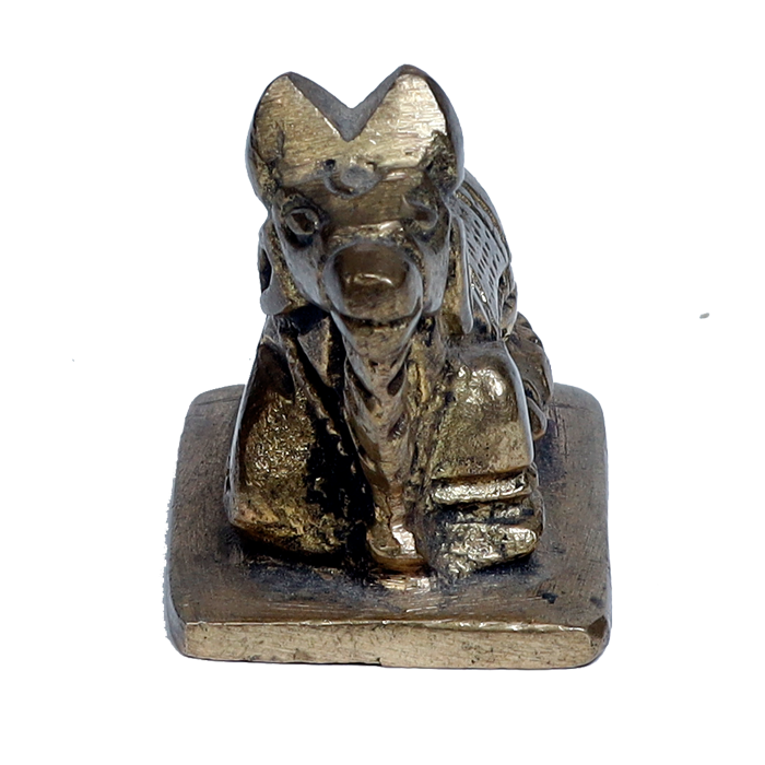 Brass Murti 2 No. Nandi - 1.5 × 2 Inches | For Pooja Temple | Home Decor | Office & Mandir Decoration | Vastu & Spiritual Decor, Ideal for Worship And Gifts