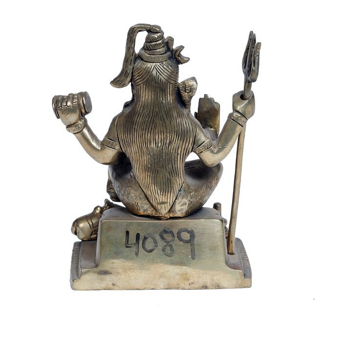 Brass Murti Lord Shiva Ji Mahadev - 6 × 5 Inches | For Pooja Temple | Home Decor | Office & Mandir Decoration And Gifts