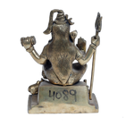 Brass Murti Lord Shiva Ji Mahadev - 6 × 5 Inches | For Pooja Temple | Home Decor | Office & Mandir Decoration And Gifts