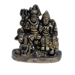 Brass Murti Lord Shiva Family | God Shiva, Parvati, Ganesh And Kartikeya Murti - 3 × 3 Inches | For Pooja Temple | Home Decor | Office & Mandir Decoration And Gifts