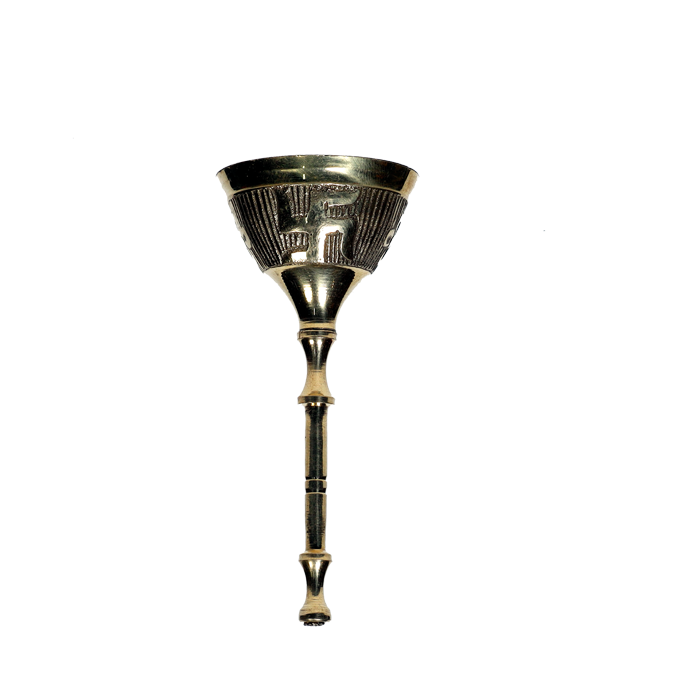 Brass Bell - 3 × 1.5 Inches | 4 × 2 Inches | For Pooja & Home Temple | Mandir Pooja| Pooja Thali | Home Decor And Gifts