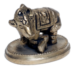 Brass Murti 1 No. Cow And Collins - 1.5 × 2.5 Inches | For Pooja Temple | Home Decor | Office & Mandir Decoration | Vastu & Spiritual Decor, Ideal for Worship And Gifts