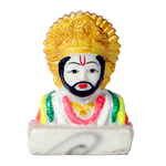 Shree Khatu Shyam Baba Marble Dust Murti Idol - 4 x 3 Inches | For Pooja Temple | Home Decor | Office Decoration | Mandir Decoration And Gifts