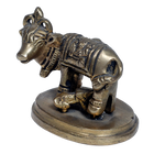Brass Murti 2 No. Cow And Collins - 2 × 3 Inches | 2.5 × 3 Inches | For Pooja Temple | Home Decor | Office & Mandir Decoration | Vastu & Spiritual Decor, Ideal for Worship And Gifts