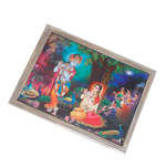 Goddess Radha And Lord Krishan Photo Frame - 17 × 13 Inches | For Pooja Temple | Home Decor And Gifts