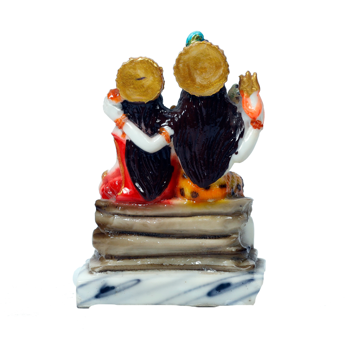 Lord Shiva Family Marble Dust Murti Idol | God Shiva, Parvati Ji, Ganesha And Kartikeya - 3.5 x 5 Inches | For Pooja Temple | Home Decor | Office Decoration | Mandir Decoration And Gifts