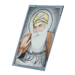 Guru Nanak Dev Ji Giving Blessing Photo Frame - 7 × 5 Inches | For Pooja Temple | Home Decor | Office Decoration | Mandir Decoration And Gifts