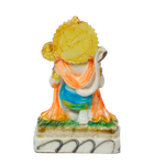 Lord Hanuman Ji Is Sitting On The Throne | Marble Dust Murti Idol - 5 × 3 Inches | For Pooja Temple | Home Decor | Office Decoration | Mandir Decoration And Gifts